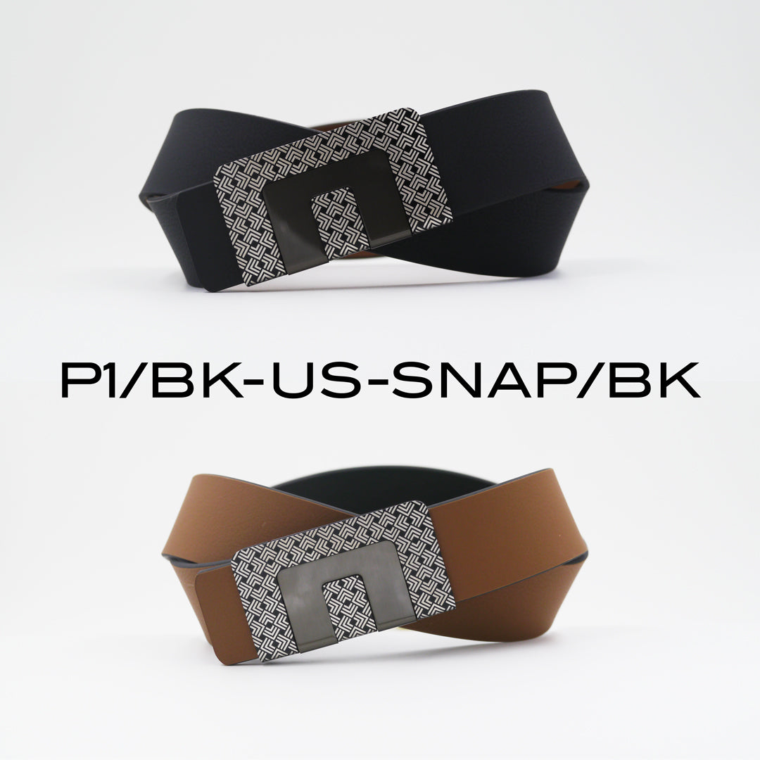 MIN BELT - BLACK P1 BUCKLE, USUAL STRAP
