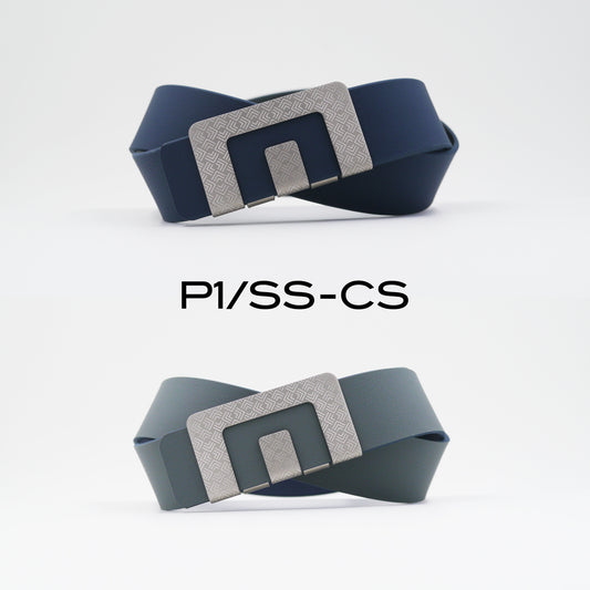 MIN BELT - SILVER P1 BUCKLE, CASUAL STRAP